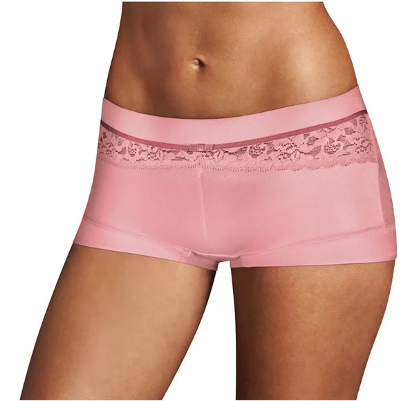 Maidenform, Intimates & Sleepwear, Maidenform Dream 4774 Microfiber And  Lace Boyshorts Panties Panty